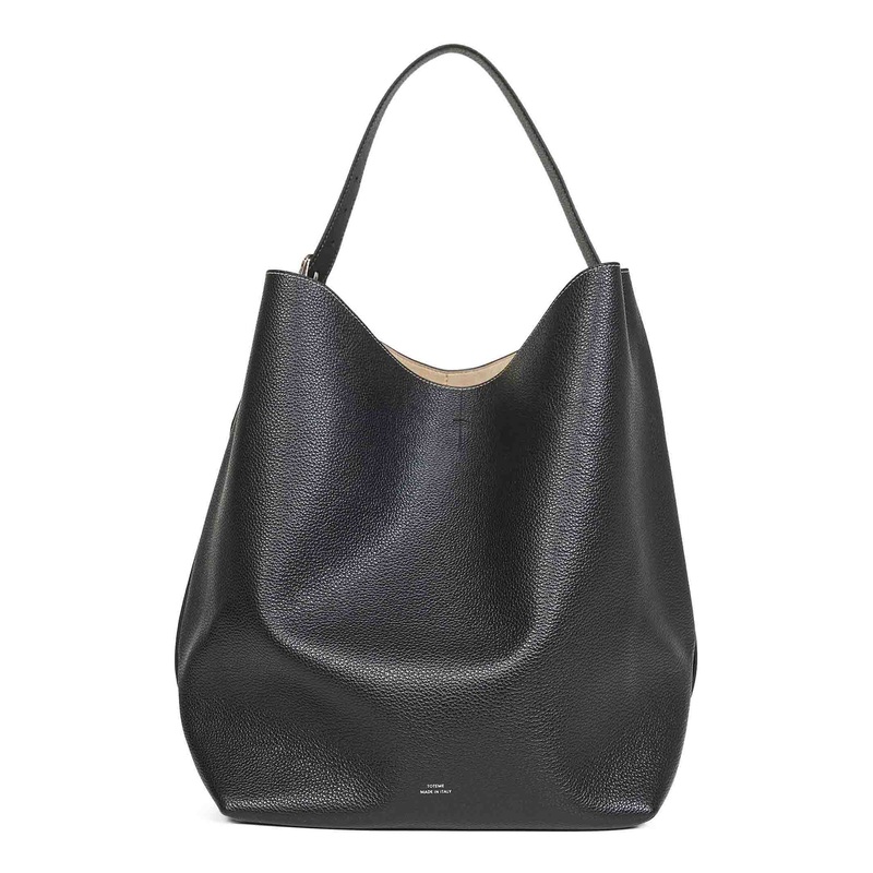 Black Belted suede tote bag|PZ