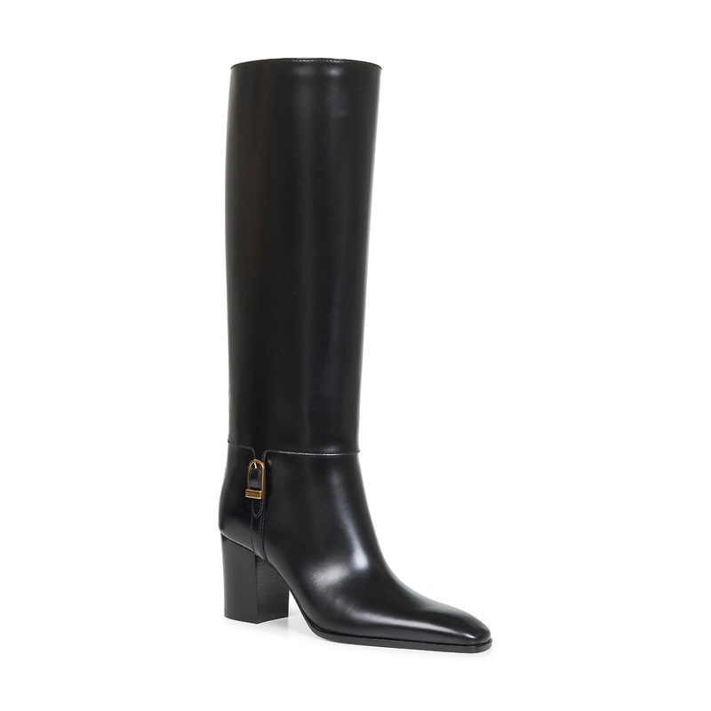 Black smooth leather Julia boots