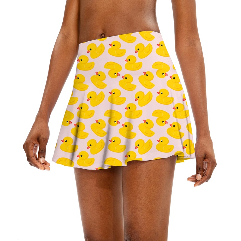 Yellow duck Women’s Athletic Golf Skorts Flared Skirts US In Stock