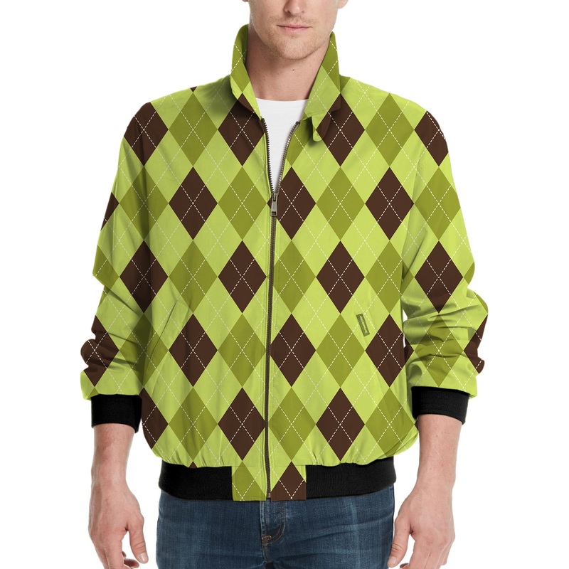 Yollow Argyle-Men’s Golf Windbreaker Light Jacket