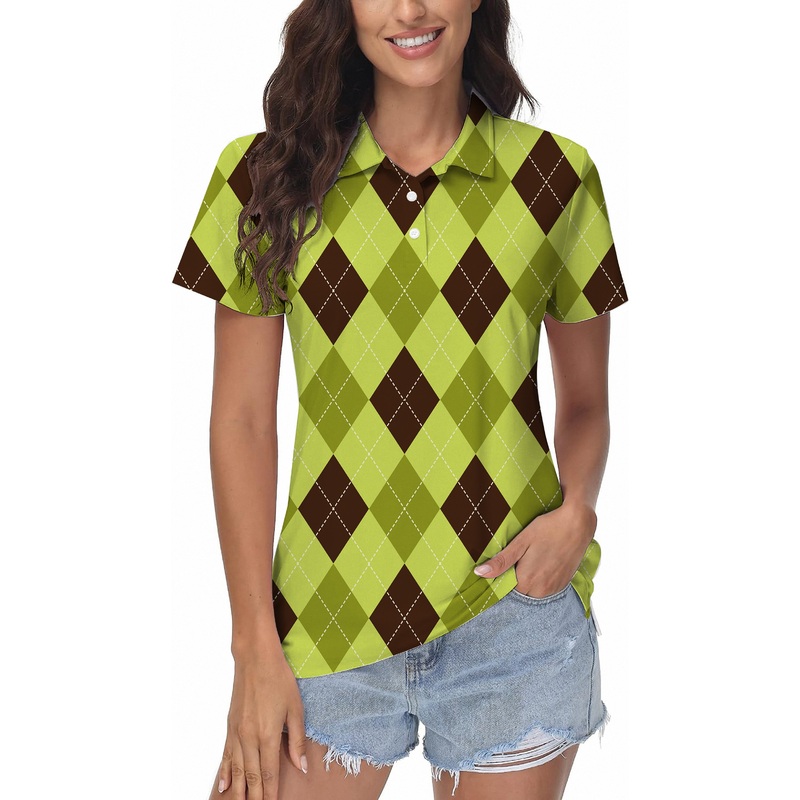 Yollow Argyle Women’s Golf Polo