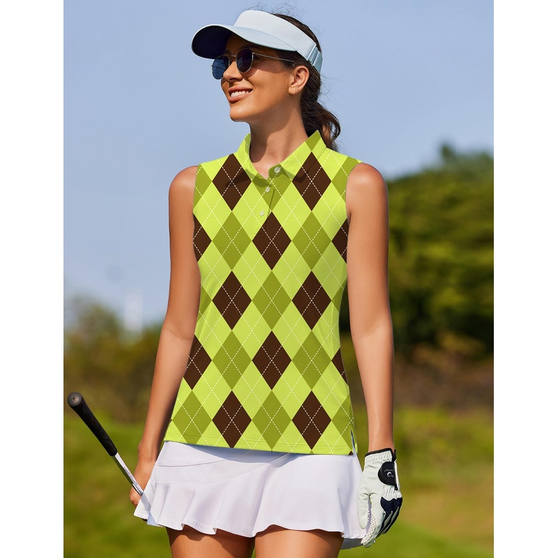 Yollow Argyle Women’s golf Sleeveless shirt