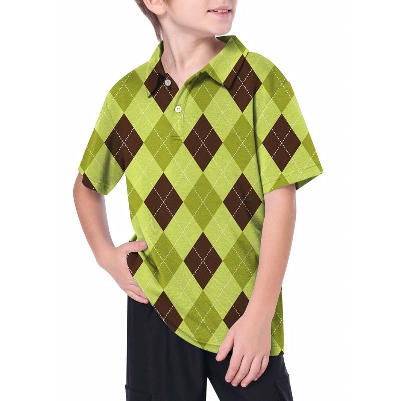 Youth Yollow Argyle Golf Polo|8Y|10Y|11Y|12Y|13Y|14Y|16Y