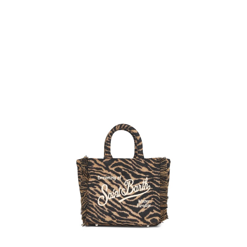 Zebra Vanity Mini Felt handbag