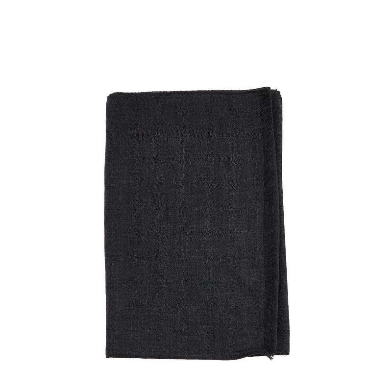 Black cashmere scarf|PZ