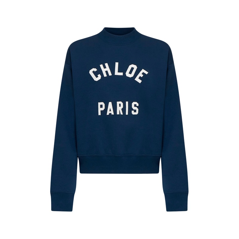 Crewneck Sweatshirt with Logo Lettering Print