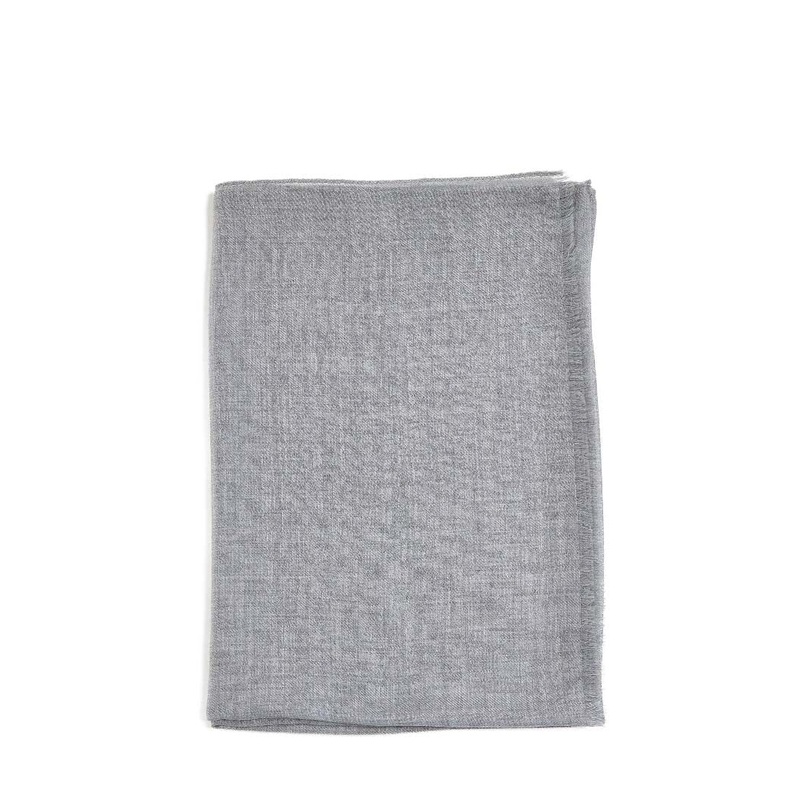 Grey cashmere scarf|PZ