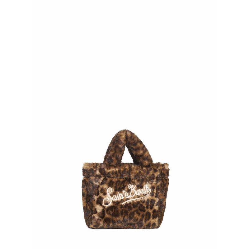 Leopard Vanity Mini Soft Fur handbag