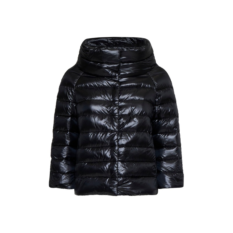 Short Sofia quilted and padded nylon down jacket<BR/>