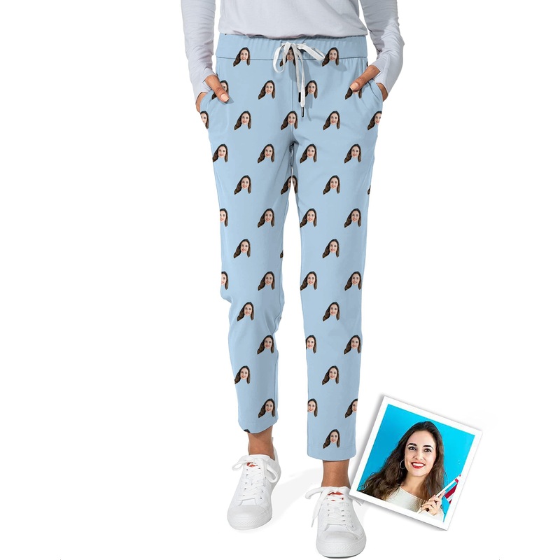 Custom Photo Funny Face Women’s 7/8 Stretch Ankle Golf Pants