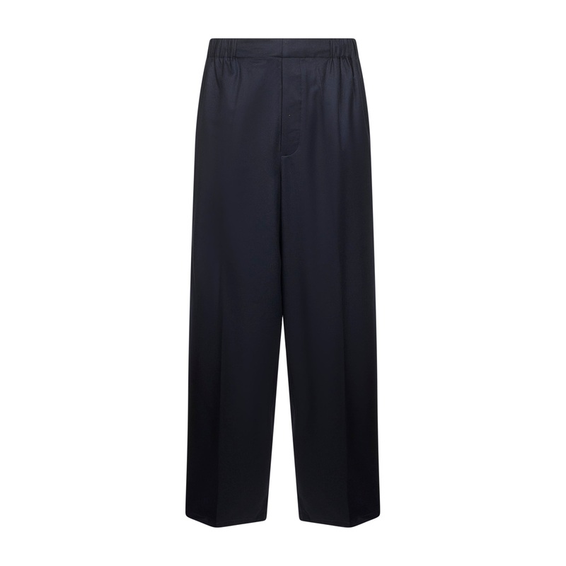 Blue wool relaxed tailored The Gio pants