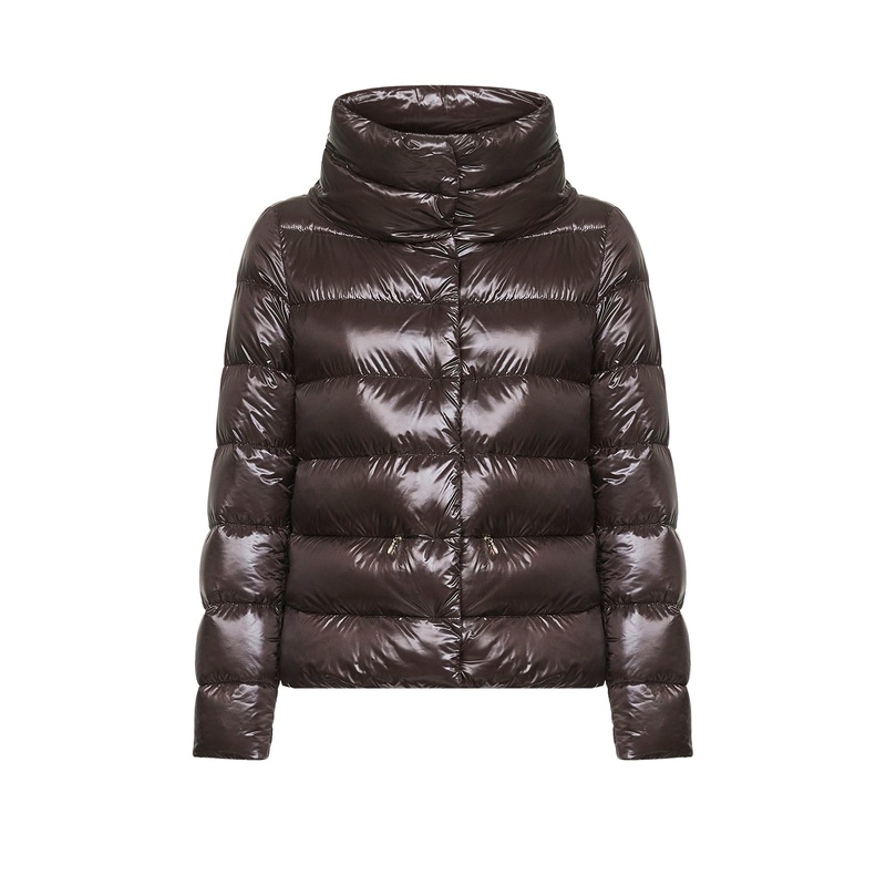 Brown Ultralight Nylon cape down jacket