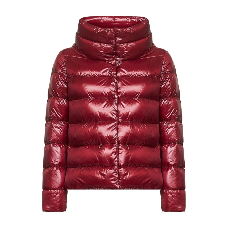 Burgundy Ultralight Nylon cape down jacket