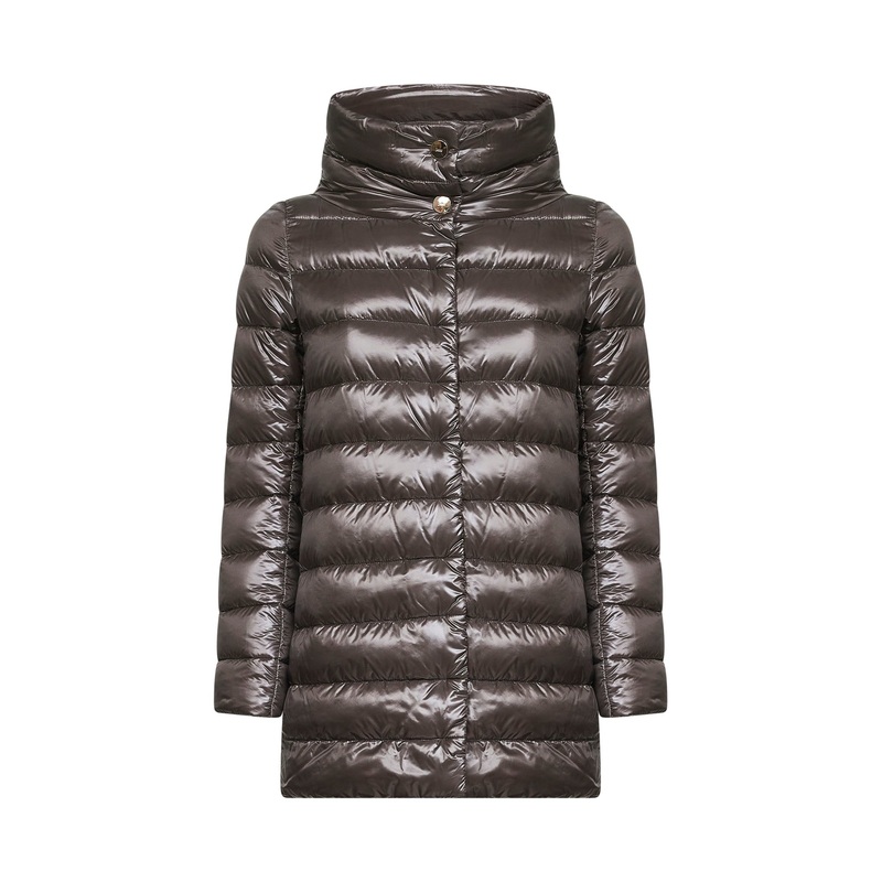 Grey Ultralight Nylon Amelia A-Shape down jacket