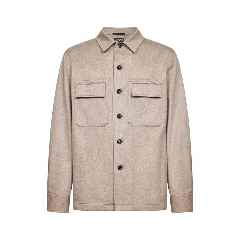 Beige Oasi Cashmere Alba overshirt