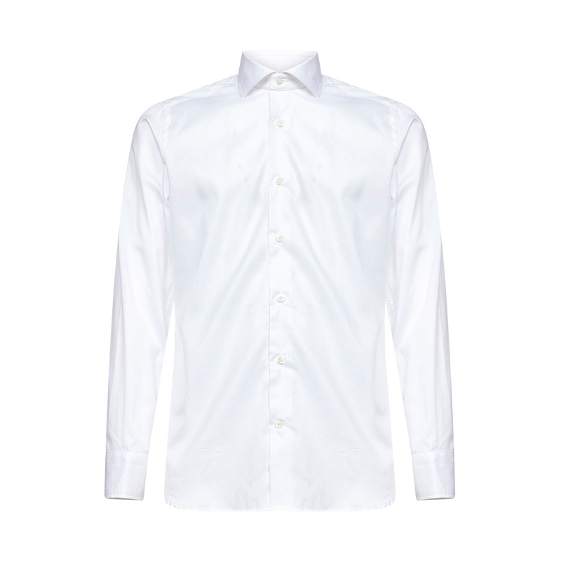 White cotton poplin shirt|39|40|41|42|43|44