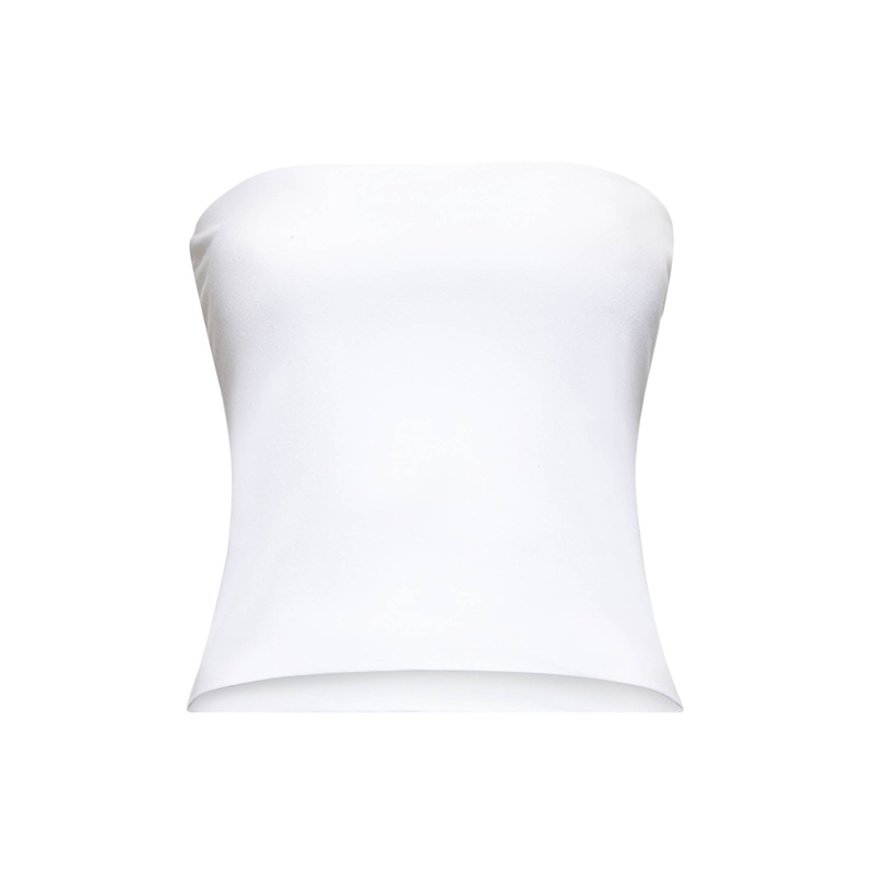 White jersey bandeau top|S|M|L