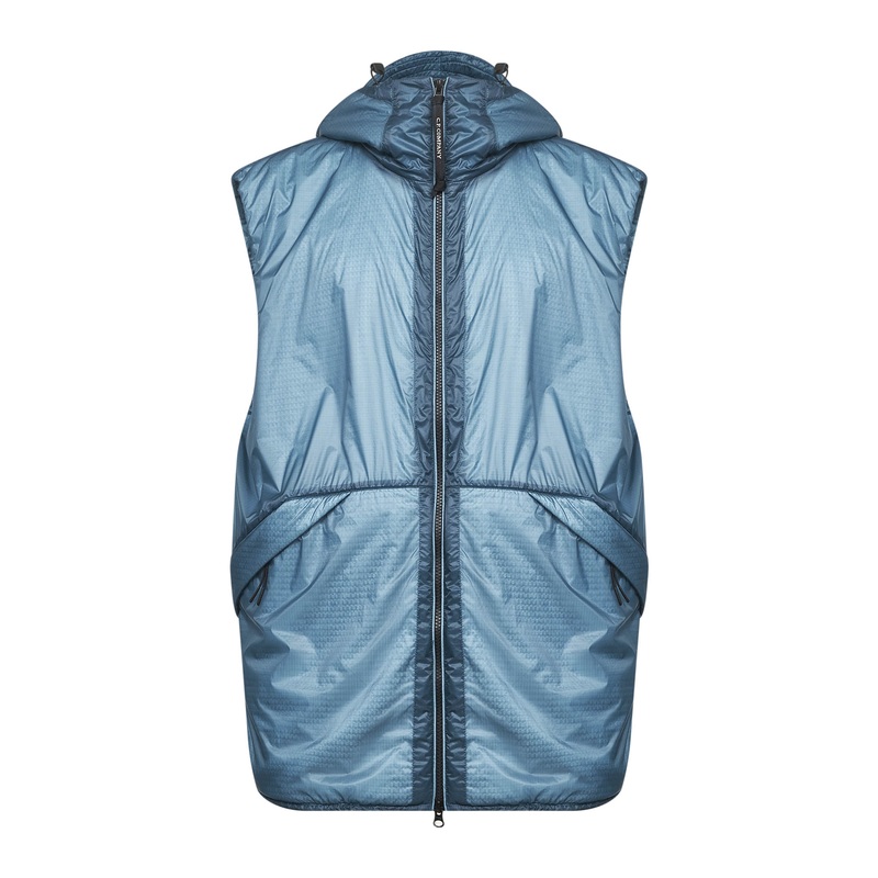 Light Blue Nada Shell Goggle padded hooded vest