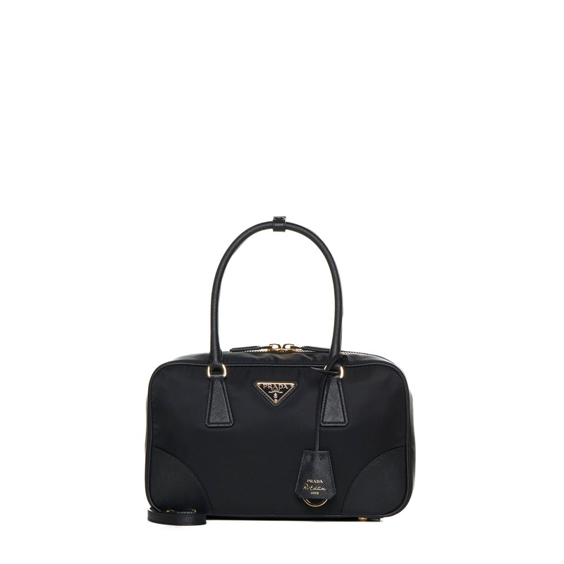 Medium Black Re-Edition Duffel Bag in Re-Nylon