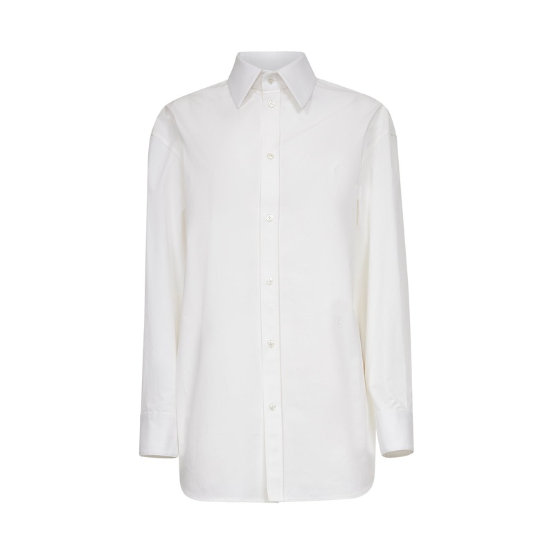 White cotton poplin Cassandre shirt