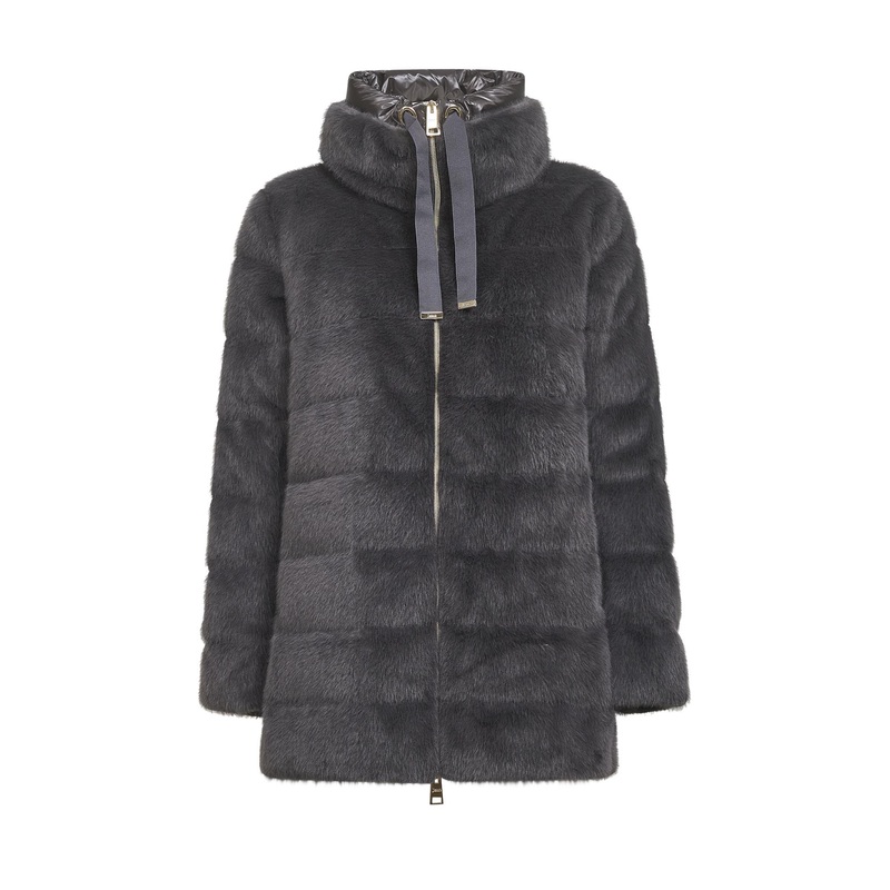 A-Shape in grey faux fur|38|40|42|44|46|48