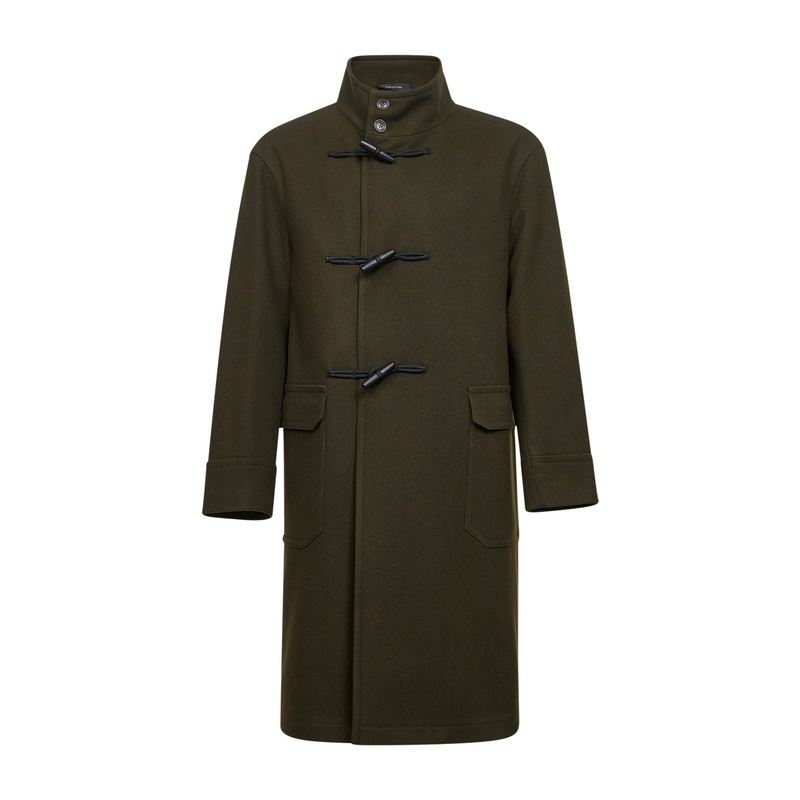 Green wool and cashmere blend Mon coat