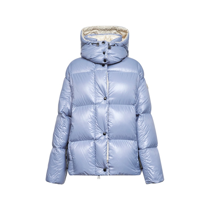 Light blue Parana hooded short down jacket