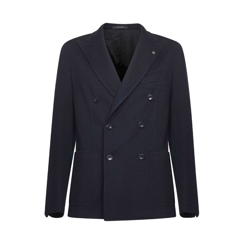 Blue jersey Montecarlo double-breasted blazer