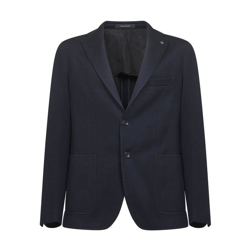 Blue jersey Montecarlo single-breasted blazer