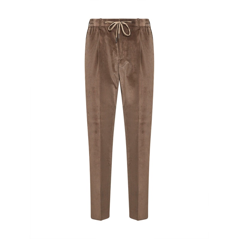 Brown stretch corduroy Newman trousers