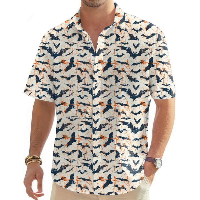 Bat Cave-Men’s Golf Hawaiian Shirts Button Down Shirt