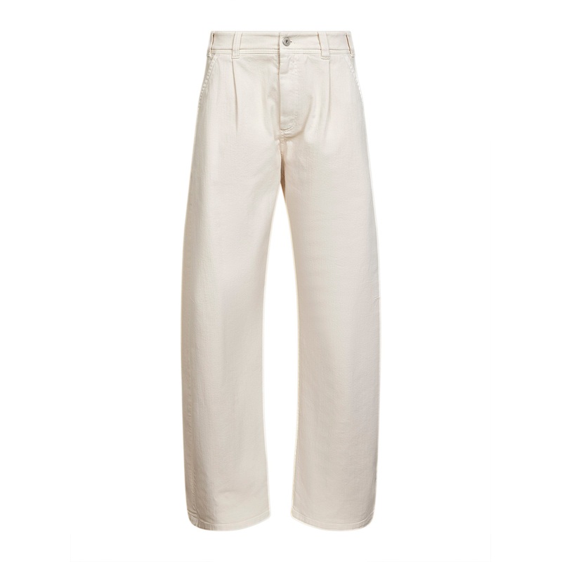 Ivory stretch dyed denim jeans