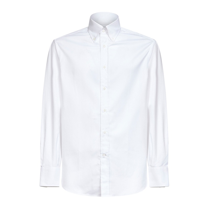 White cotton poplin sasic fit shirt