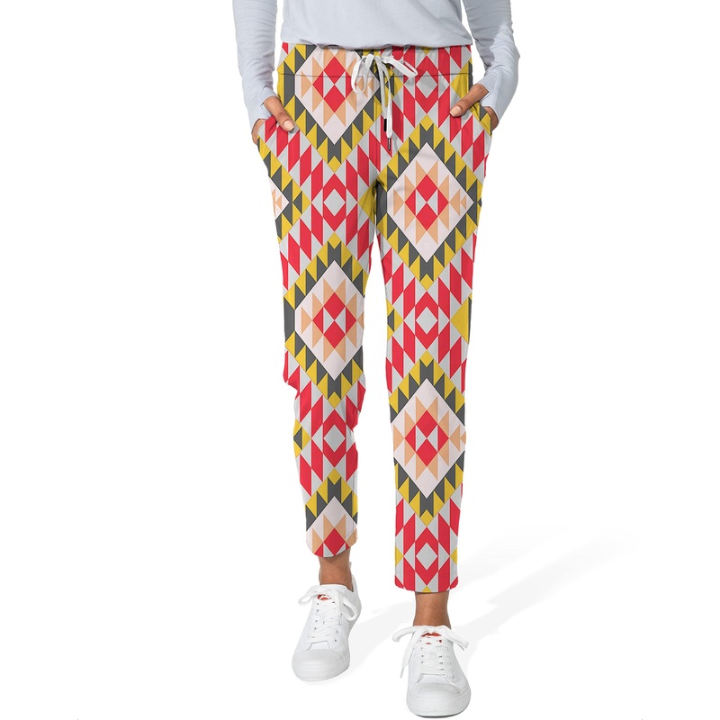 Eco Friendly Bold Vibrations-Women’s 7/8 Stretch Ankle Golf Pants