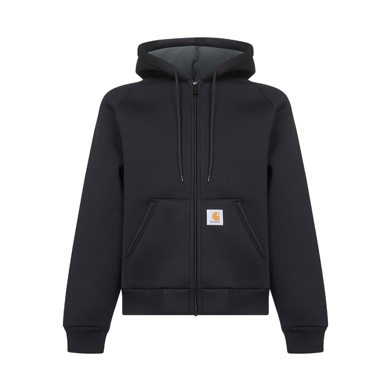 Black Car-Lux Hooded Jacket zip-up hoodie