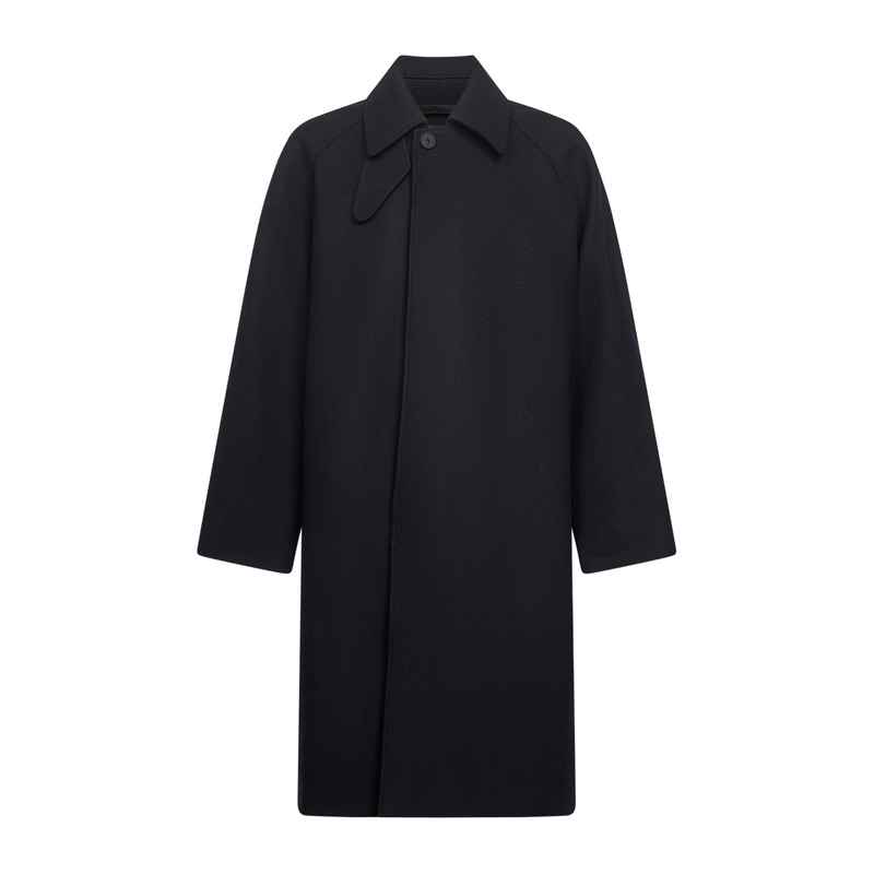 Blue Melton wool blend Cabo coat