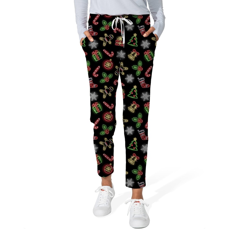 Christmas cartoon-Women’s 7/8 Stretch Ankle Golf Pants