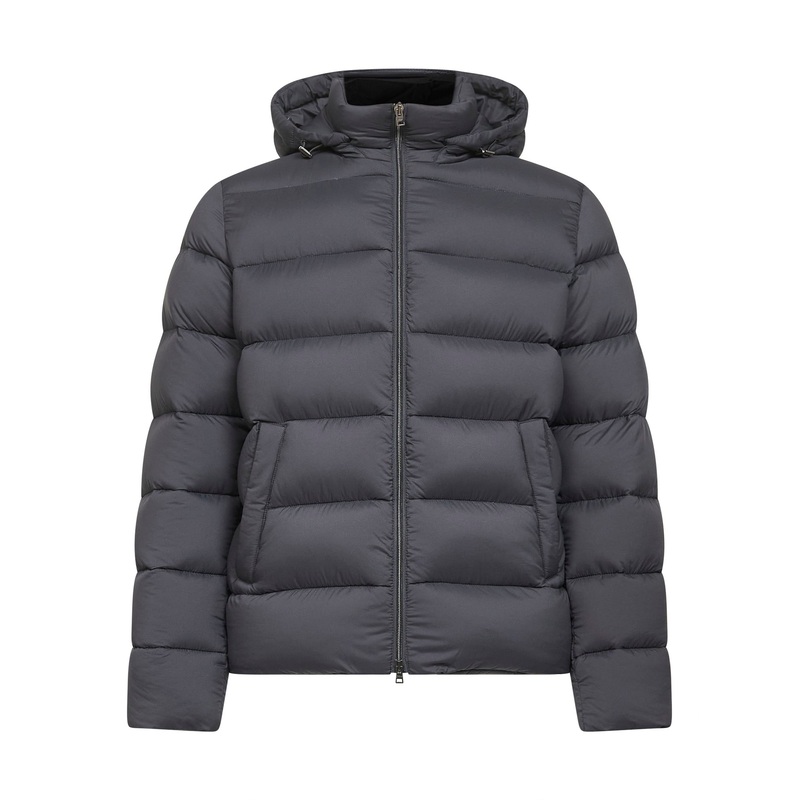 Grey Ecoage hooded down jacket
