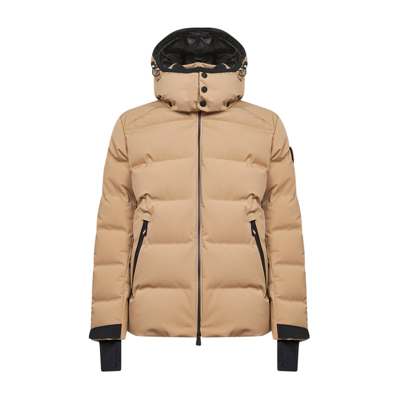 Beige Montgetech hooded ski down jacket