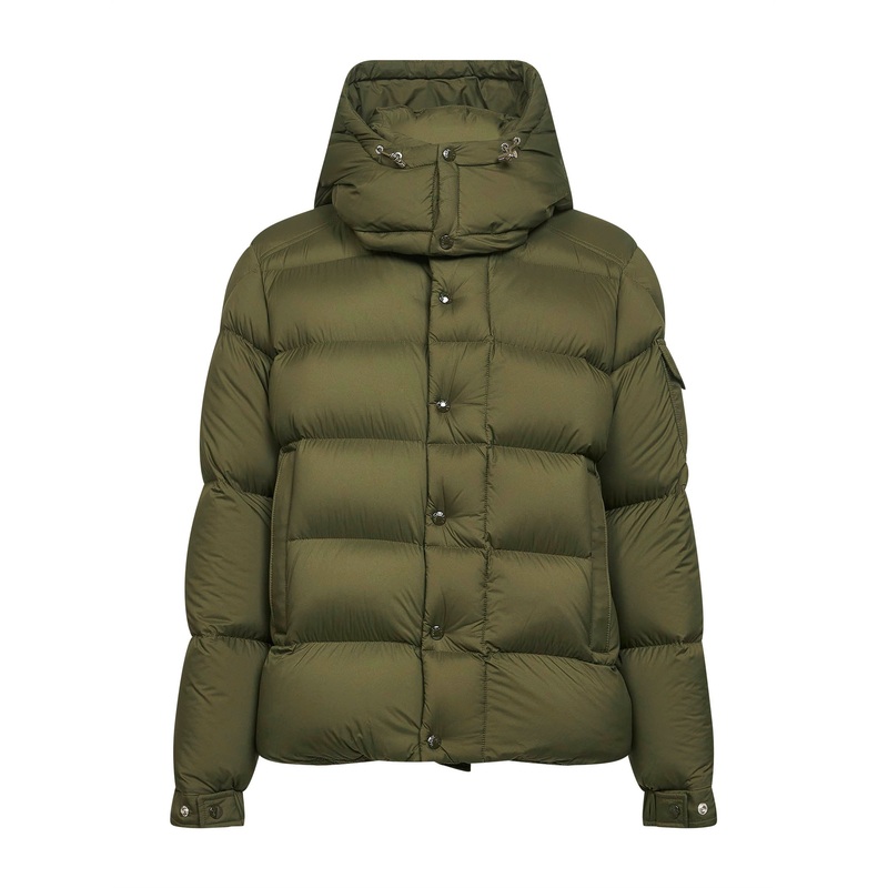 Green Moncler Maya 70 hooded short down jacket