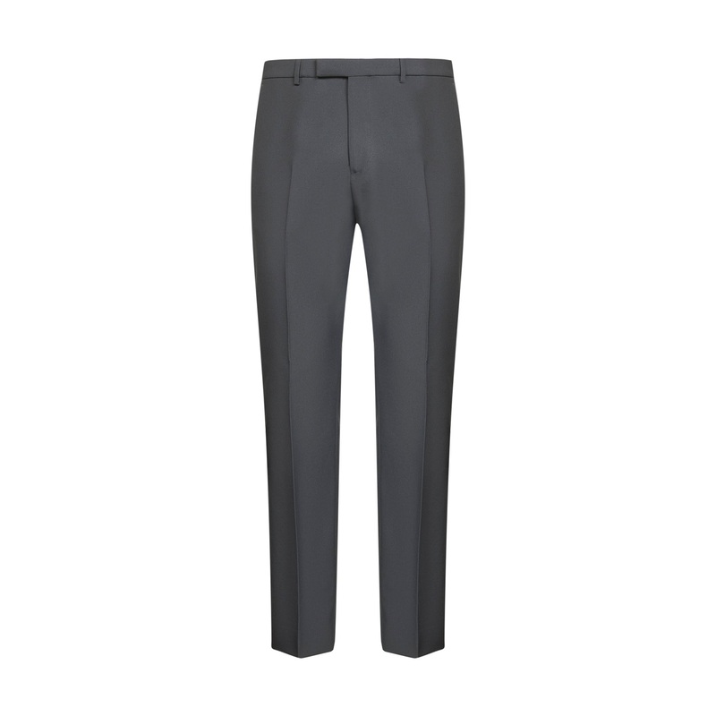 Grey technical panama trousers