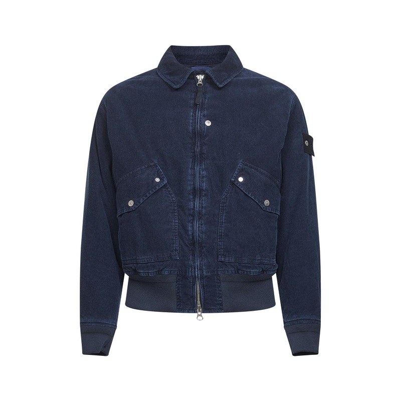 Blue corduroy bomber jacket|M|L|XL