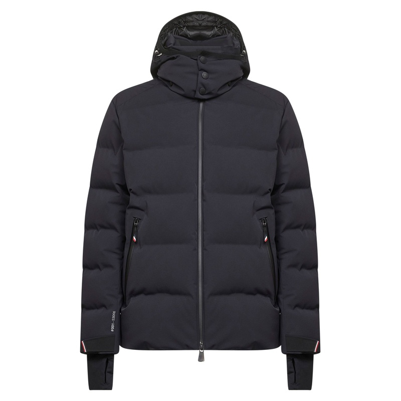 Blue Montgetech hooded ski down jacket