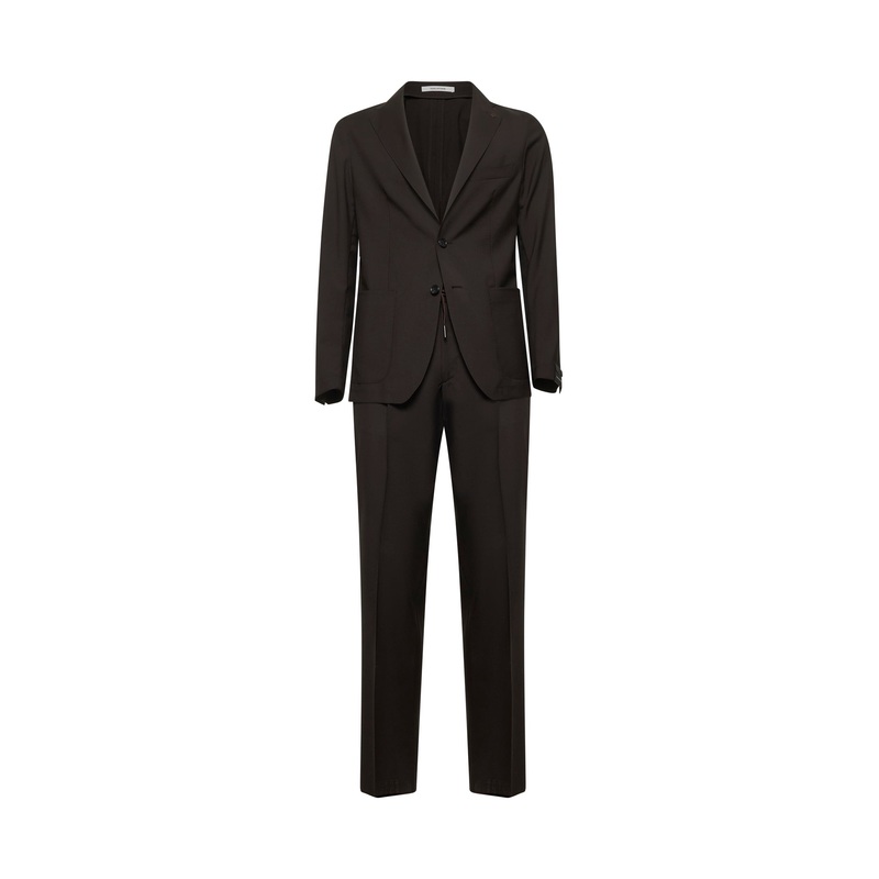 Brown virgin wool Montecarlo single-breasted suit