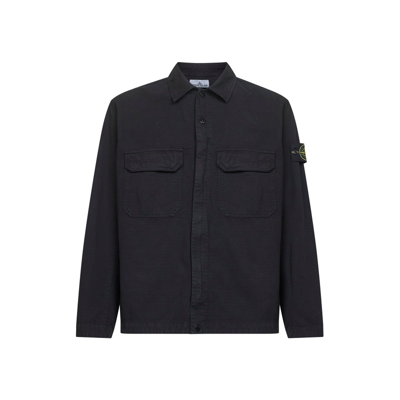 Black cotton overshirt|S|M|L|XL|XXL