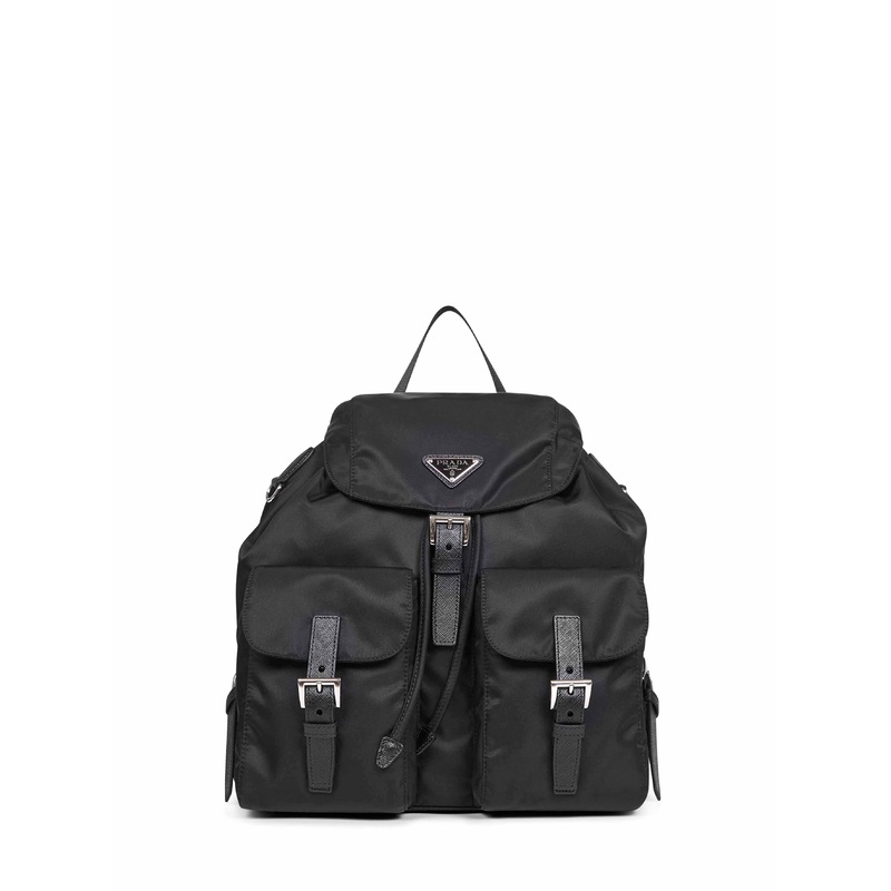 Black medium backpack with pouch