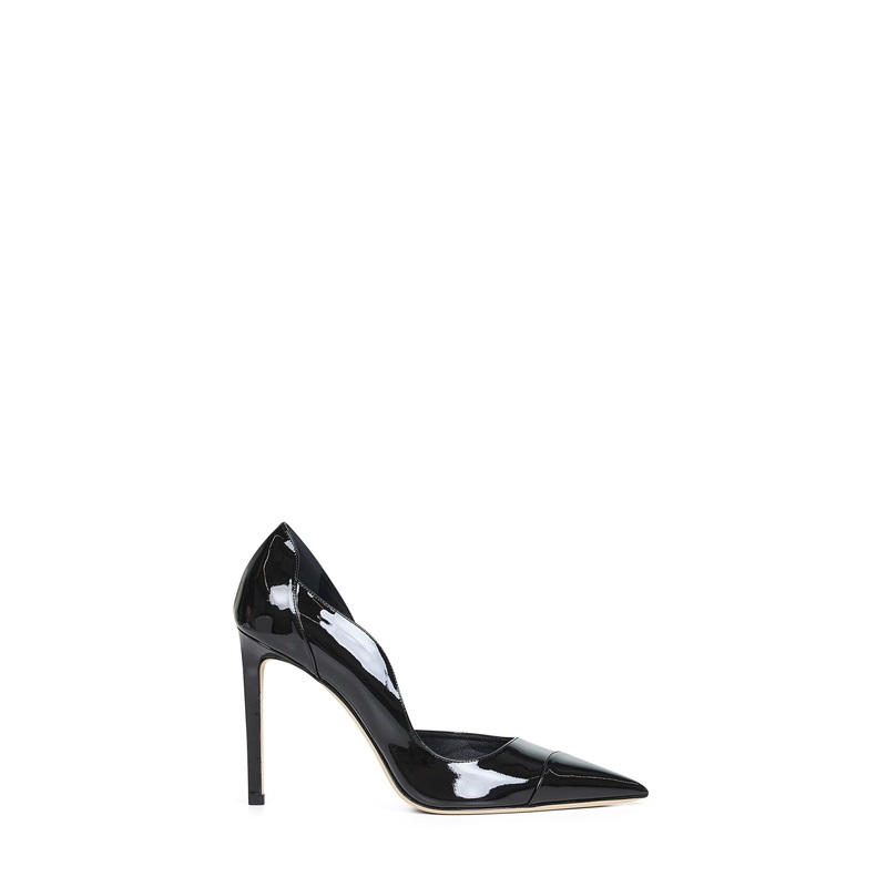 Black patent leather Brigitte 100 pumps