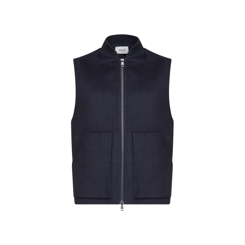 Blue double wool vest|48|50|52|54