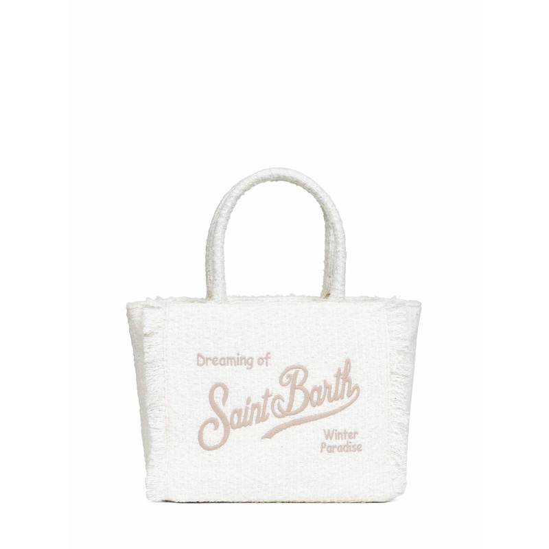 White Vanity Tweed handbag|PZ