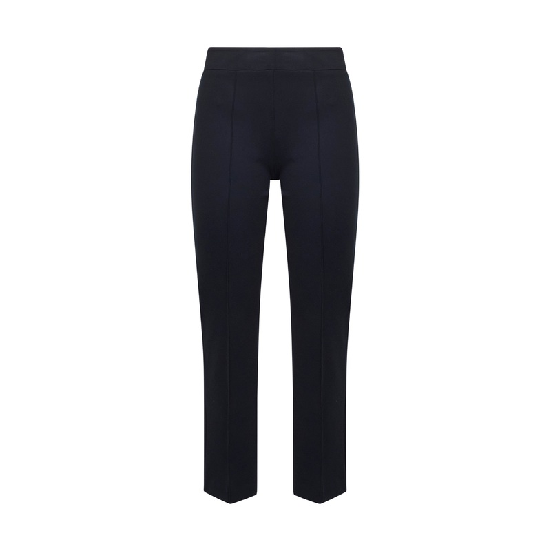 Blue stretch jersey Pioppo trumpet trousers